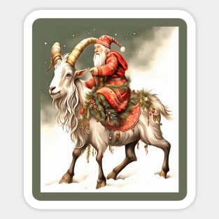 Scandanivian Mythology Julbocken Yule Goat And Tomte Sticker